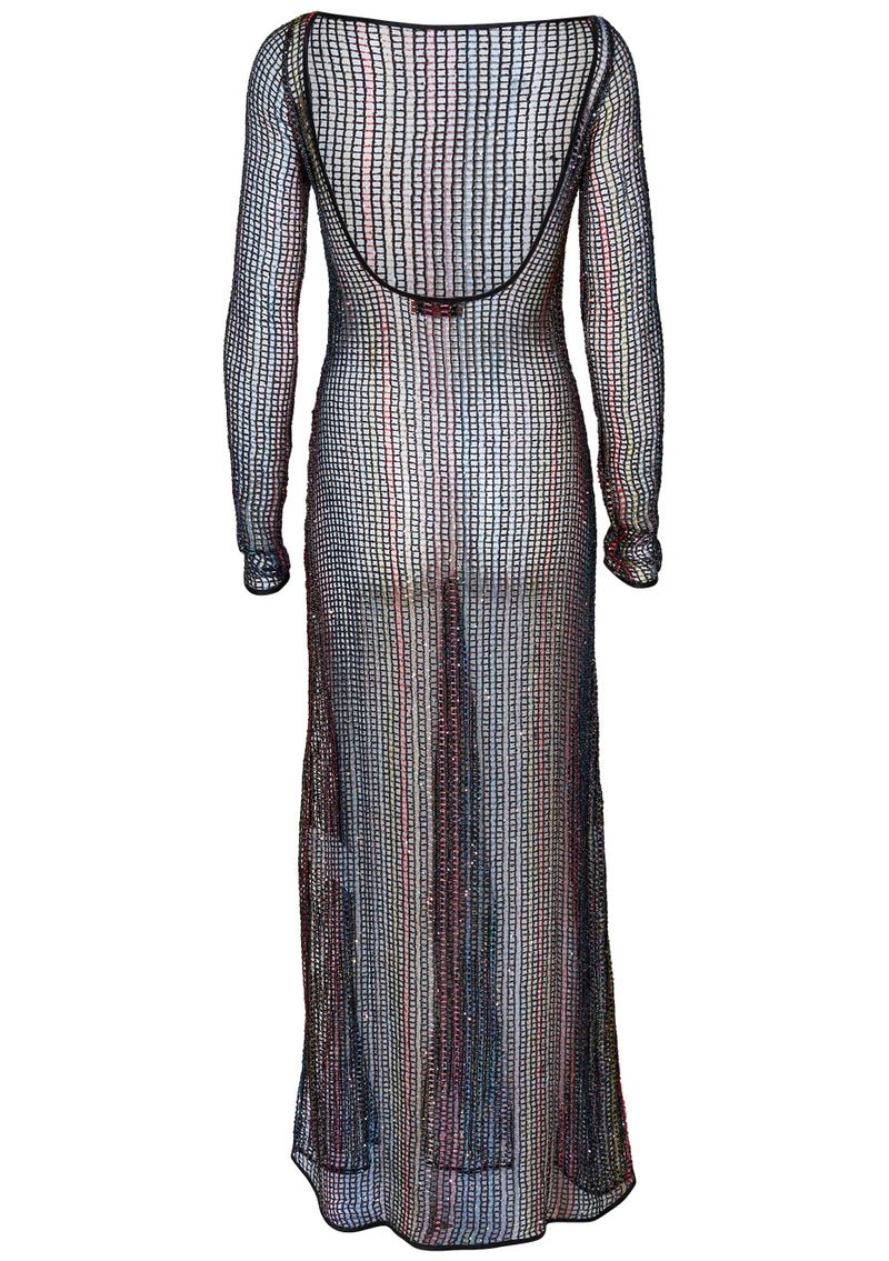 Mesh Sequin Maxi Cover Up