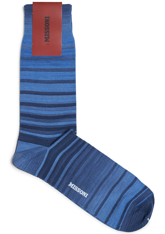 Ombré Stripe Socks Blue