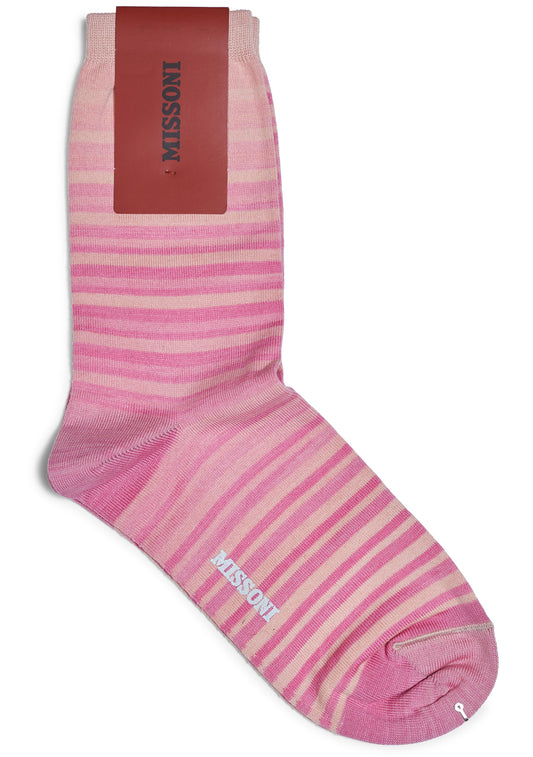 Ombré Stripe Socks Light Pink