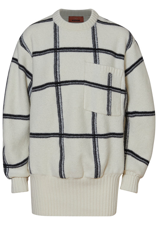 Oversized Crewneck Sweater White