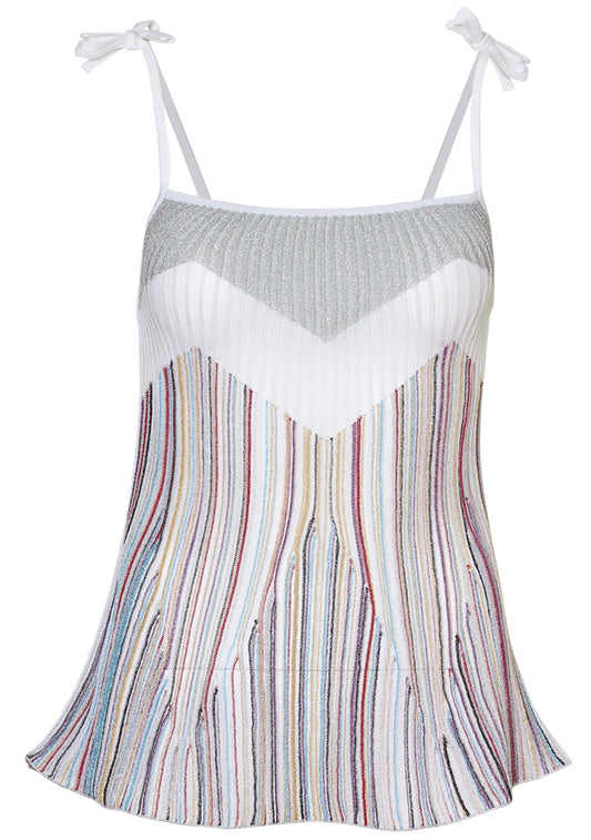 Rib Knit Spaghetti Strap Top