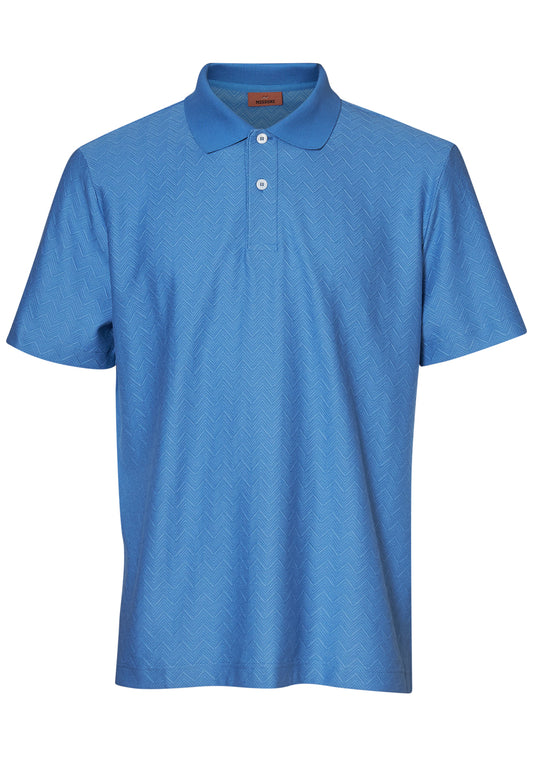 Short Sleeve Polo Light Blue Tones