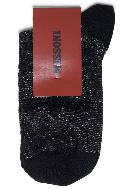 Starlit Lamé Socks Black