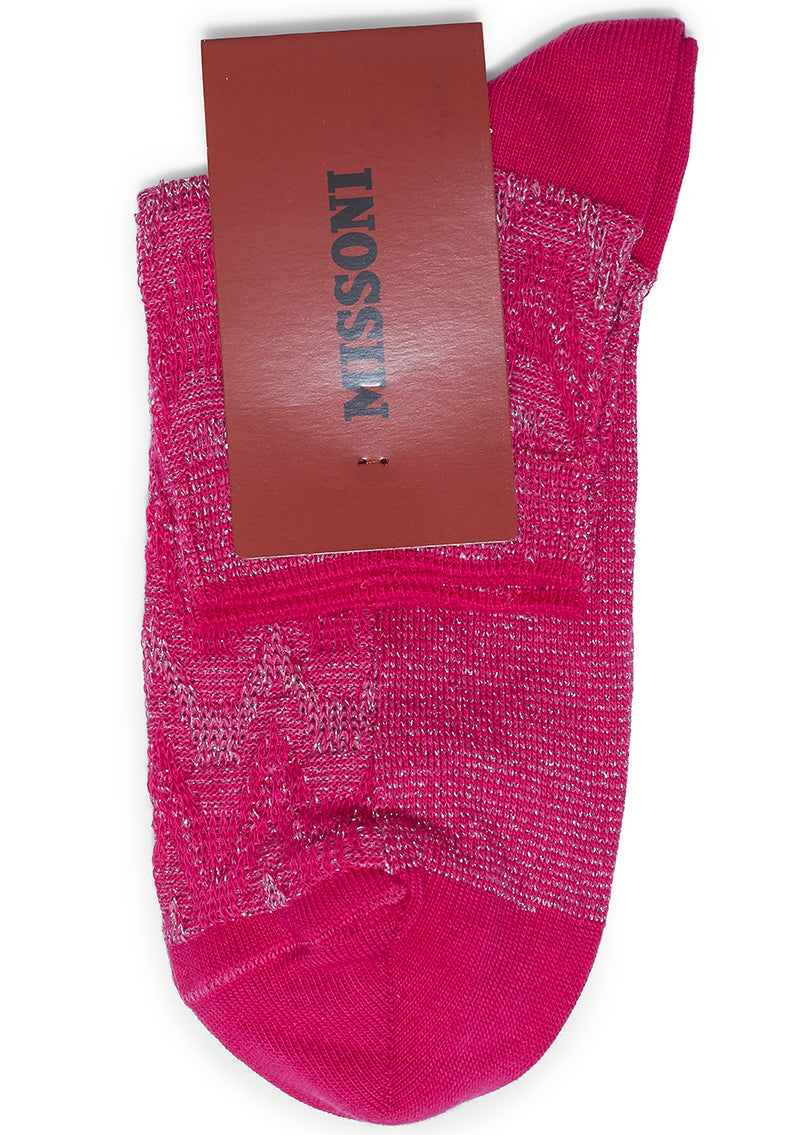 Starlit Lamé Socks Bubblegum