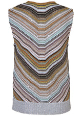 Streak Sequin Vest Warm Multicolour