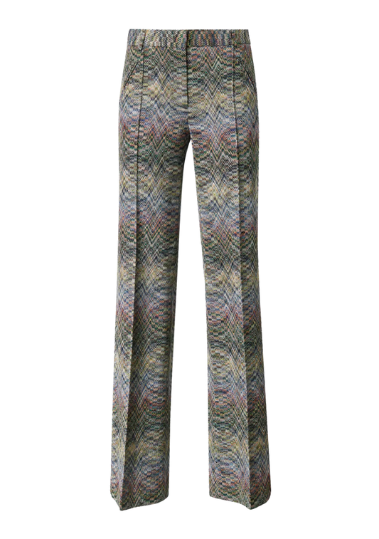 Tailored Trouser Green & Blue Spacedyed