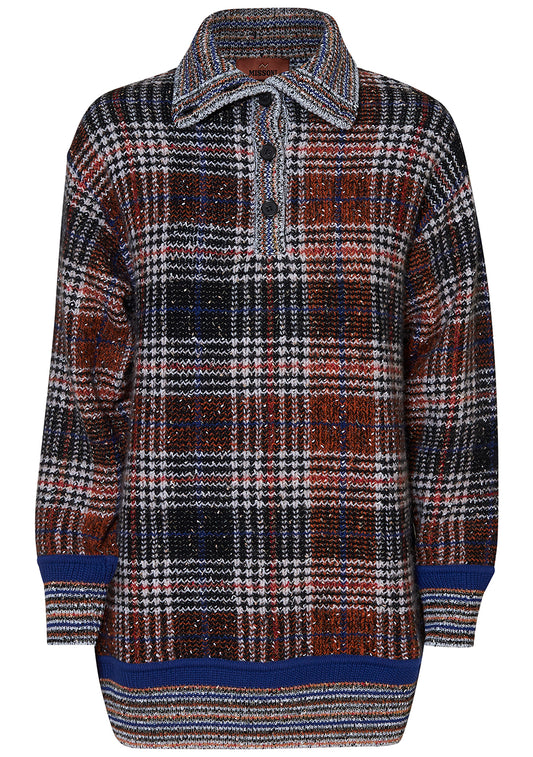 Tweed Check Sweater Multicolour