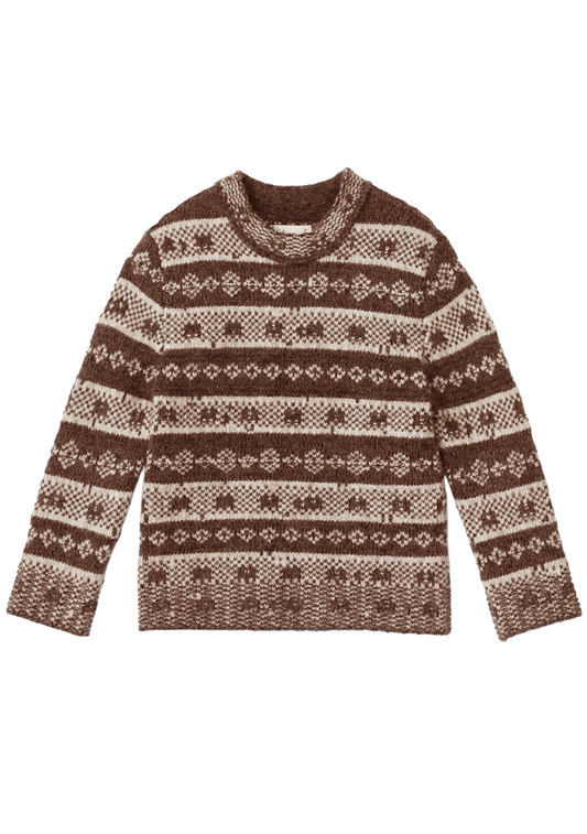 Blindleiea Sweater No 2 Brown Melange