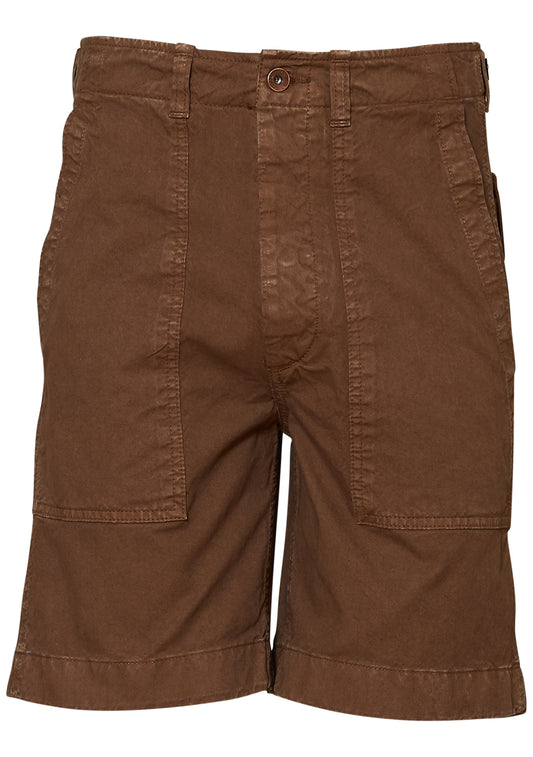 Slub Cotton Bermuda Shorts Walnut