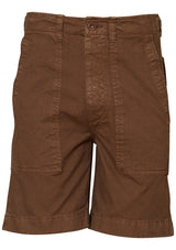 Slub Cotton Bermuda Shorts Walnut