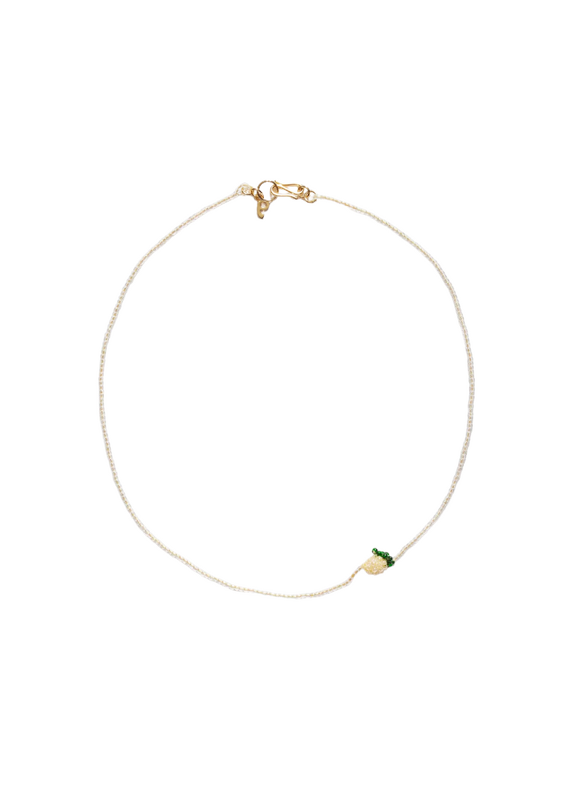 Mini Beaded Lemon Necklace