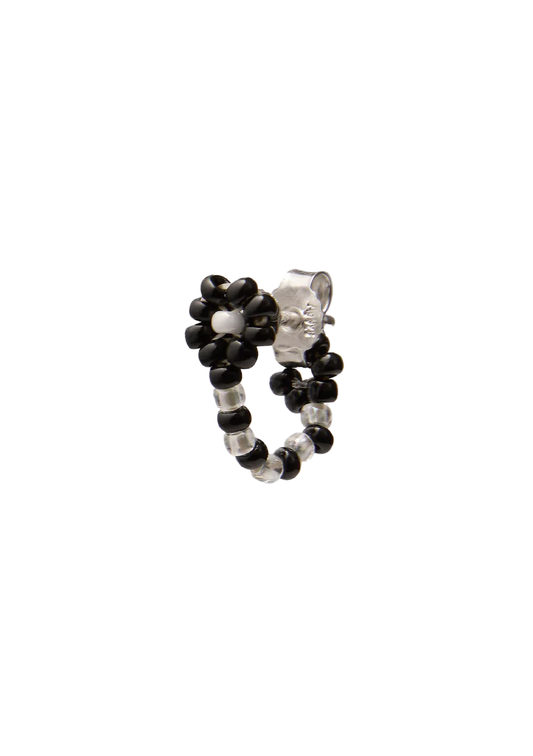Striped Black Flor Huggie