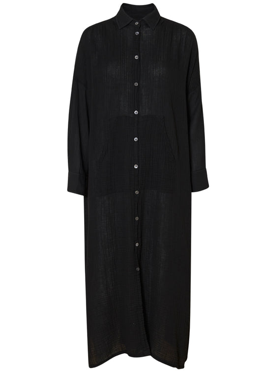 Caftan Shirt Dress Black
