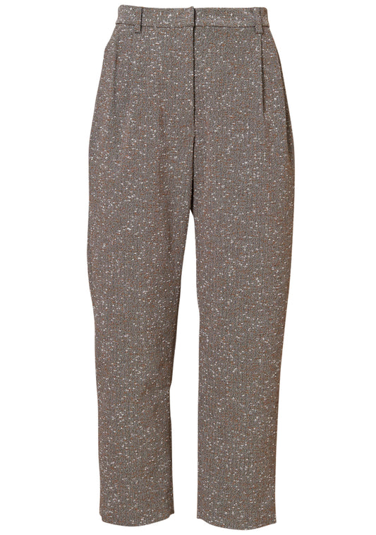 Carabin Pant Brown Herringbone