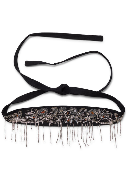 Embroidered Toga Belt Black