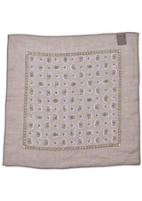 Paisley Ramie Scarf Small Khaki