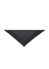 Paisley Ramie Scarf Small Charcoal