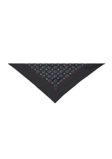 Paisley Ramie Scarf Small Charcoal