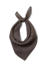 Paisley Ramie Scarf Small Khaki