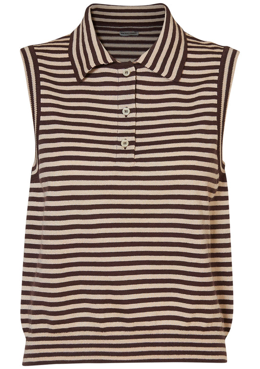 Pola Vest Sand Brown