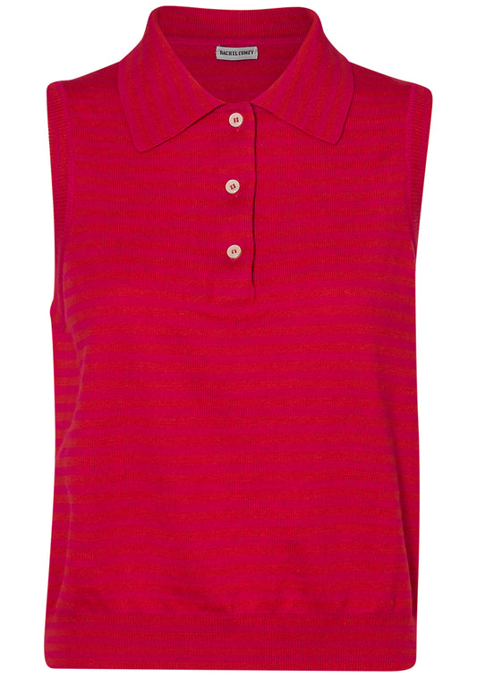 Pola Vest Red Hot Pink
