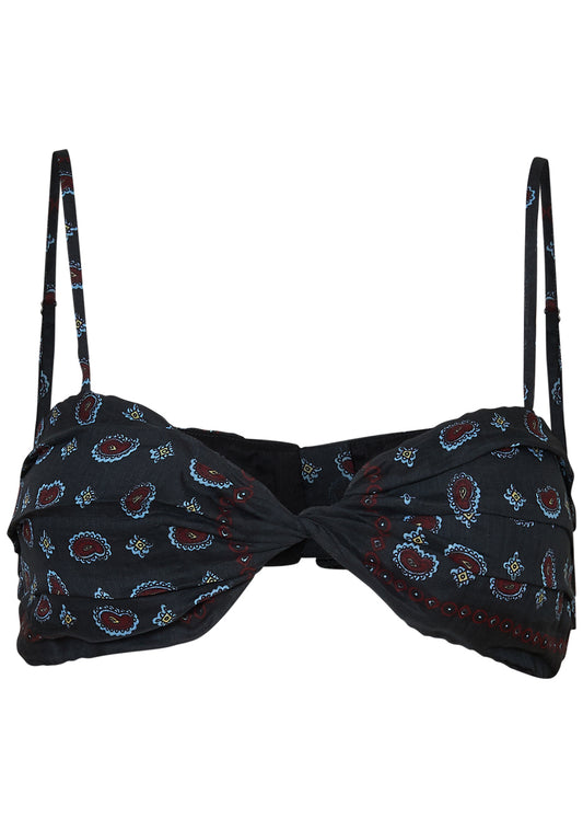 Twisted Bra Top Charcoal