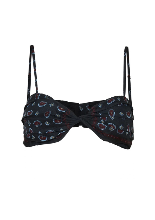 Twisted Bra Top Charcoal