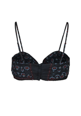 Twisted Bra Top Charcoal