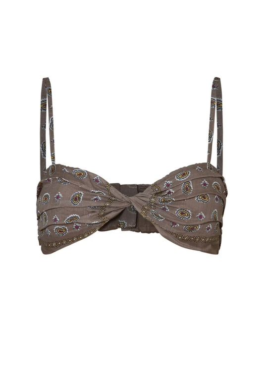 Twisted Bra Top Khaki
