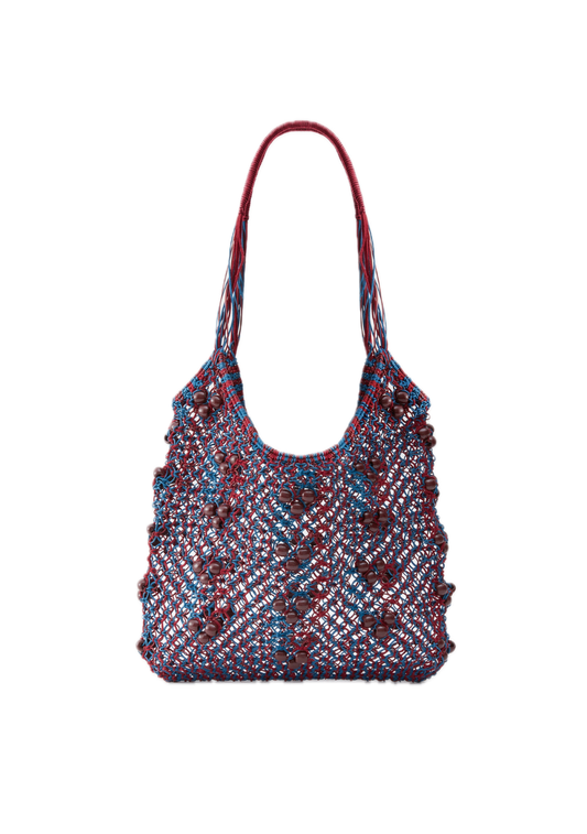 Web Shopper Bag Oxblood Multi