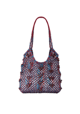 Web Shopper Bag Oxblood Multi