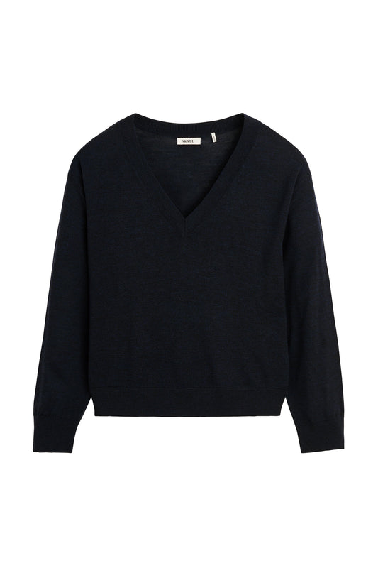 Amethyst V-Neck Jumper Dark Navy
