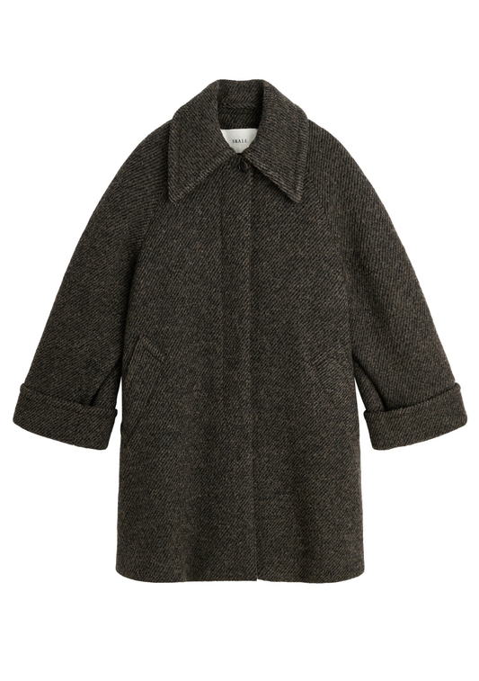 Beate Coat Brown/Black Twill
