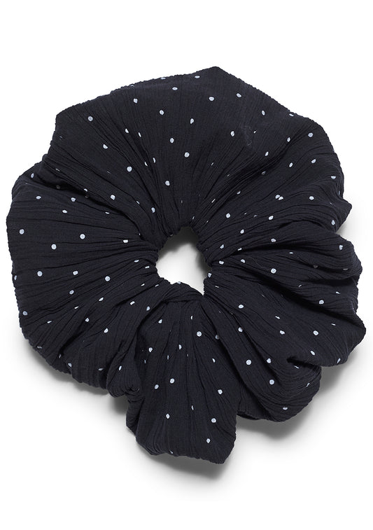 Big Scrunchie Black/White Dot