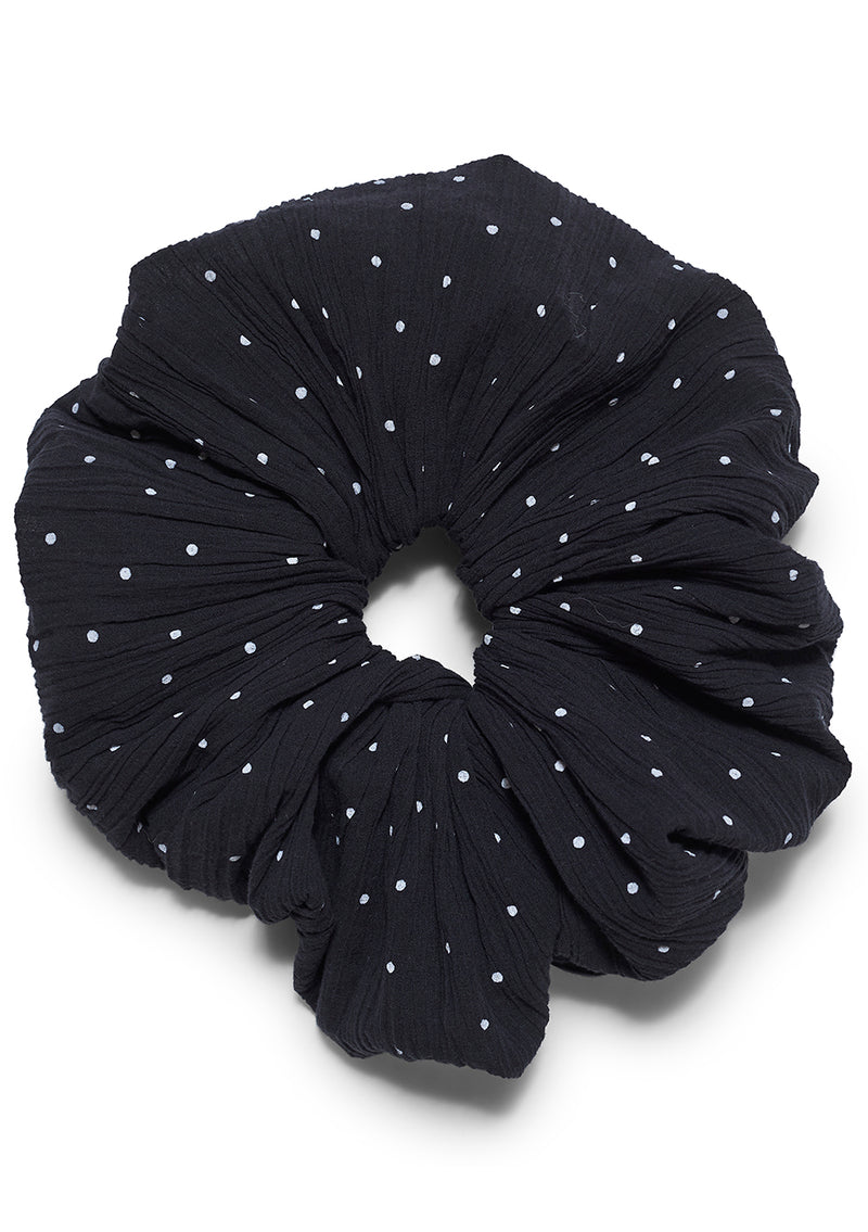 Big Scrunchie Black/White Dot