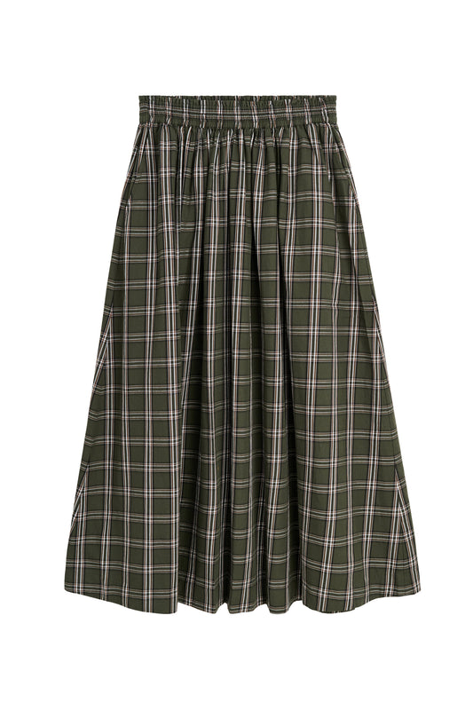 Dagny Skirt Green/White Check