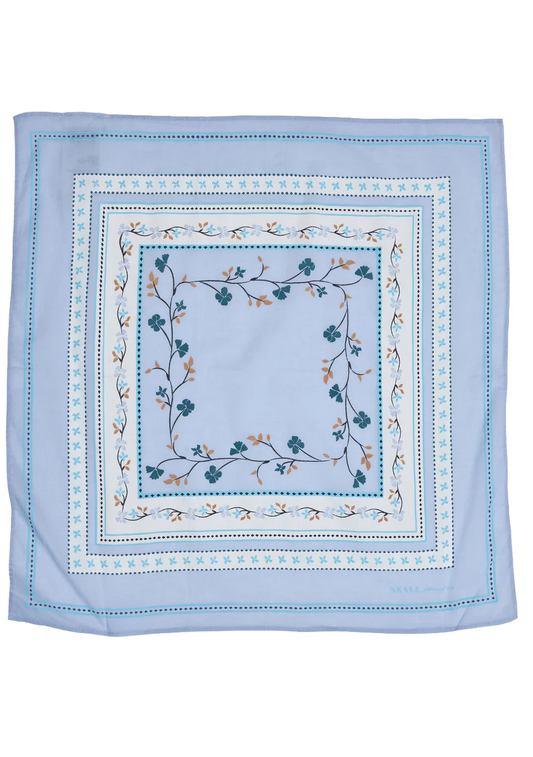 Floral Scarf Aqua