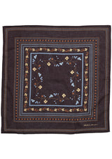 Floral Scarf Dark Brown
