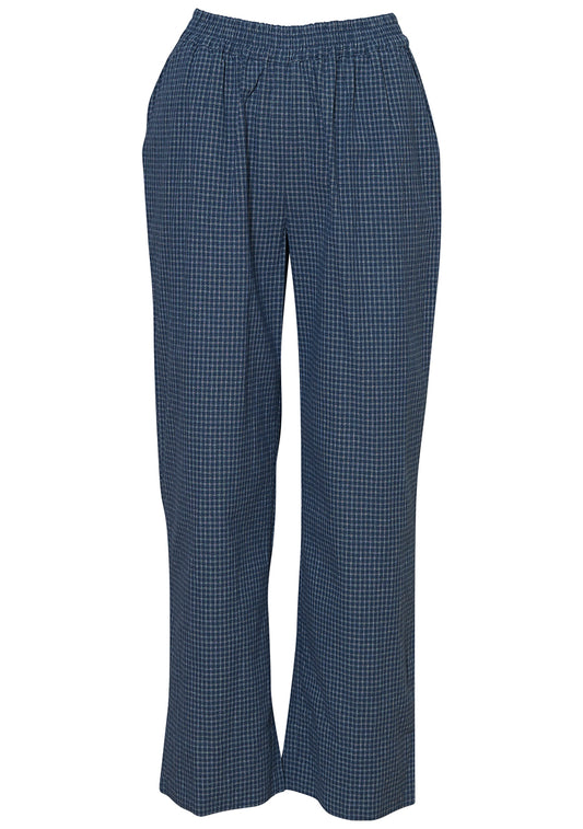 Jasmine Pants Blue/Cream Mini Check
