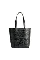 Medium City Tote Croco Black