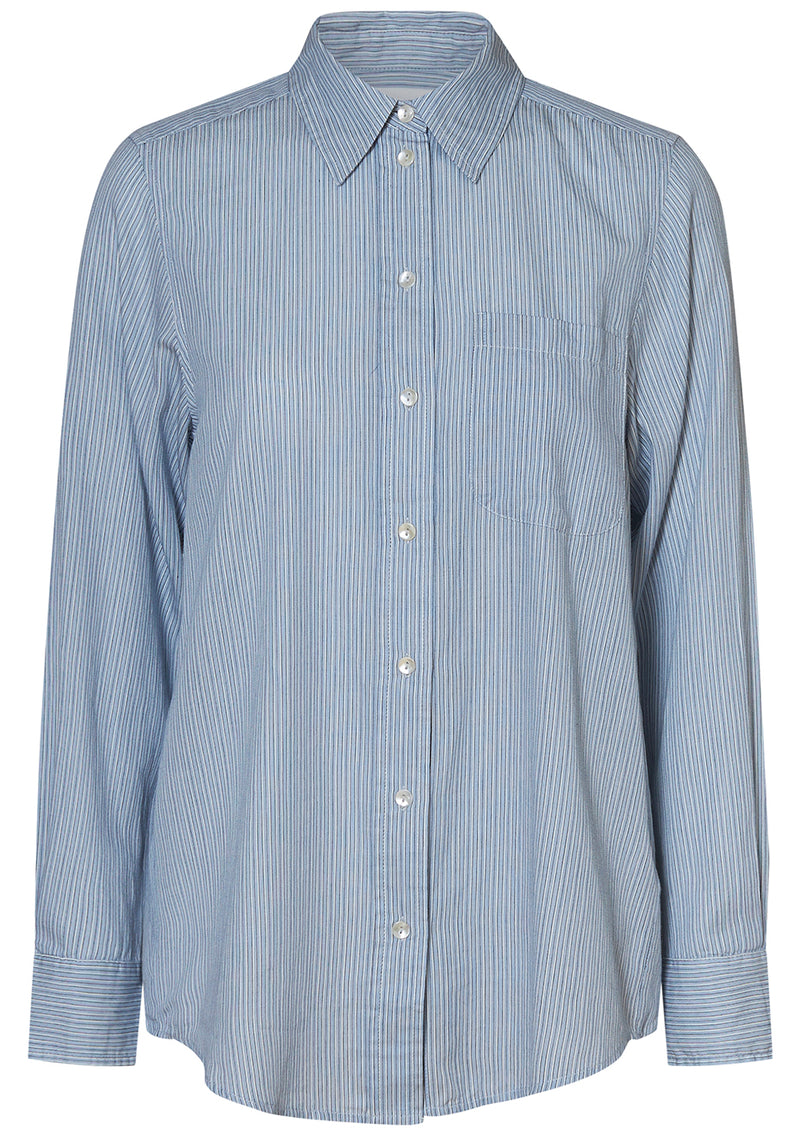 Nico Shirt Tiny Blue Stripe