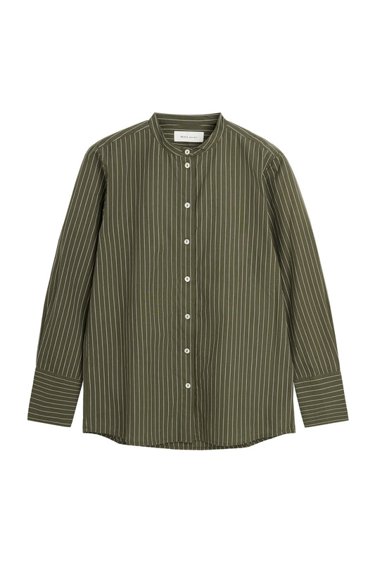 Scot Shirt Green & White Stripe