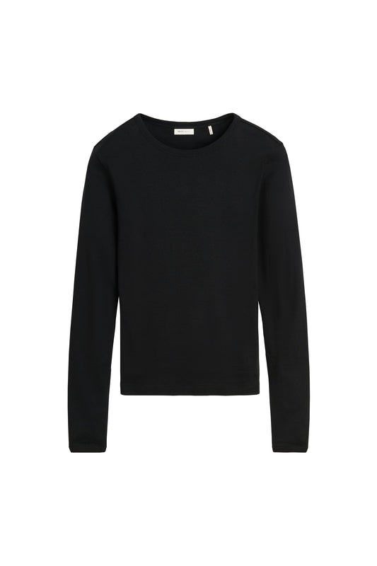 Seventies O-Neck Blouse Black