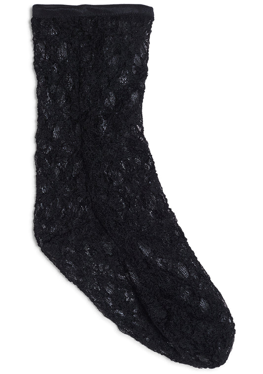 Lace Ankle Socks Black