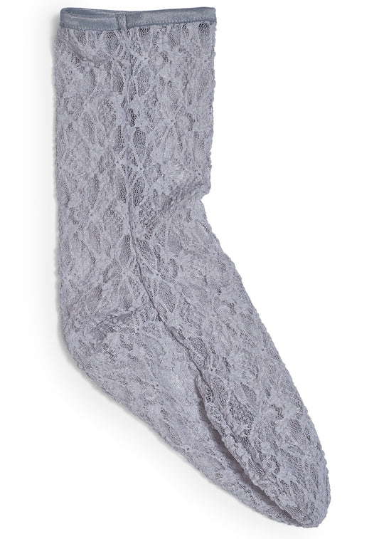 Lace Ankle Socks Grey