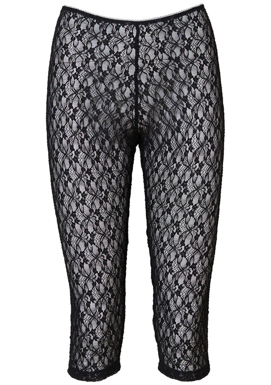 Lace Pedal Pants Black