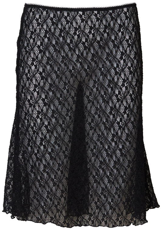 Lace Swing Skirt Black