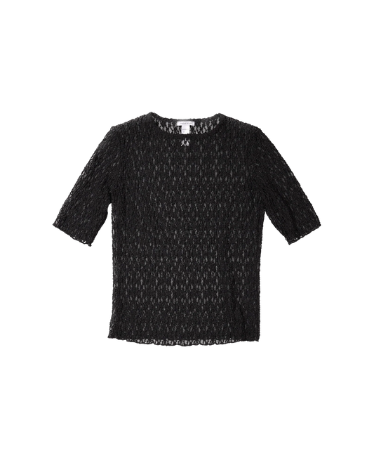 Lace Tess Tee Black