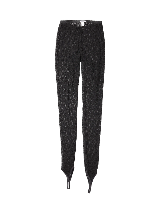 Lace Thong Leggings Black