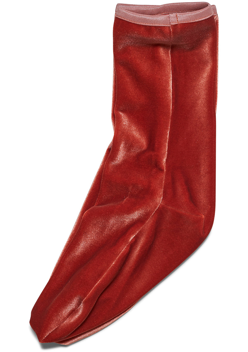 Velvet Ankle Socks Amber